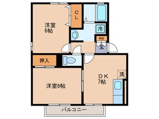 フェリスコ－トの物件間取画像